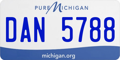 MI license plate DAN5788