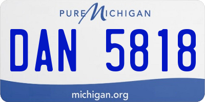 MI license plate DAN5818