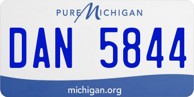MI license plate DAN5844