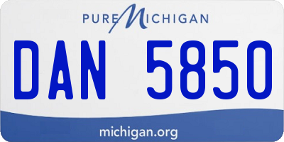 MI license plate DAN5850