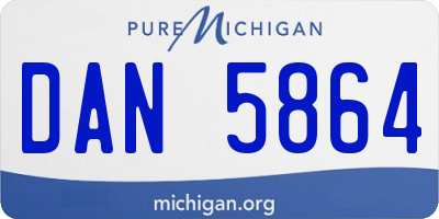 MI license plate DAN5864