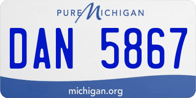 MI license plate DAN5867