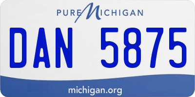 MI license plate DAN5875