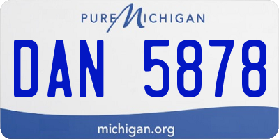 MI license plate DAN5878