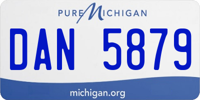 MI license plate DAN5879