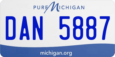 MI license plate DAN5887