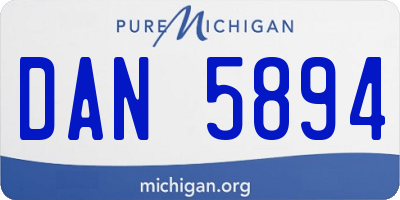 MI license plate DAN5894