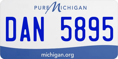 MI license plate DAN5895