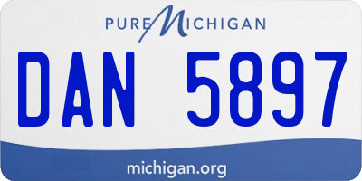 MI license plate DAN5897