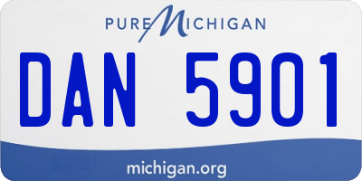 MI license plate DAN5901