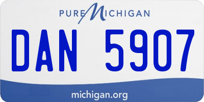 MI license plate DAN5907