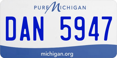 MI license plate DAN5947