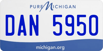 MI license plate DAN5950