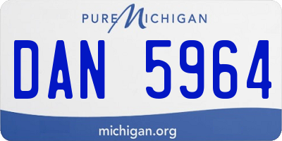 MI license plate DAN5964