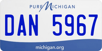MI license plate DAN5967