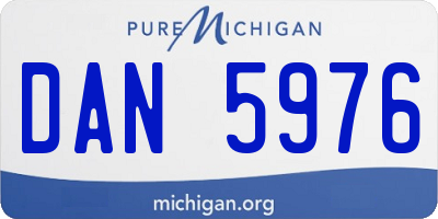 MI license plate DAN5976
