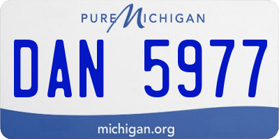 MI license plate DAN5977