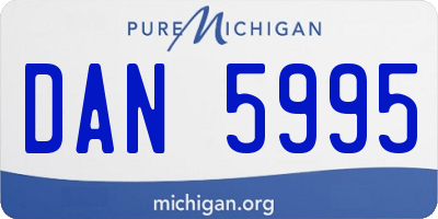 MI license plate DAN5995