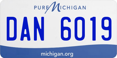 MI license plate DAN6019