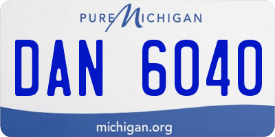 MI license plate DAN6040