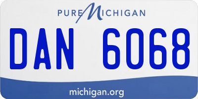 MI license plate DAN6068