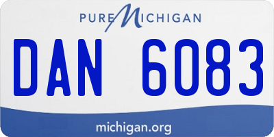 MI license plate DAN6083