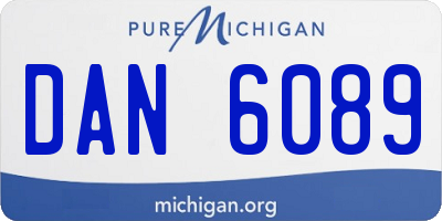 MI license plate DAN6089
