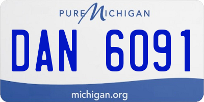MI license plate DAN6091