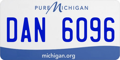 MI license plate DAN6096