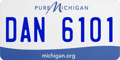 MI license plate DAN6101