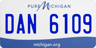 MI license plate DAN6109
