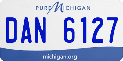 MI license plate DAN6127