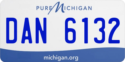 MI license plate DAN6132