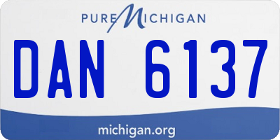 MI license plate DAN6137