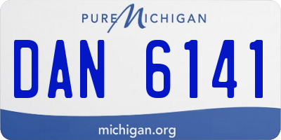 MI license plate DAN6141