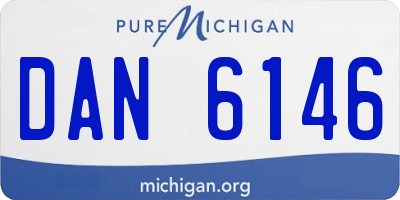 MI license plate DAN6146