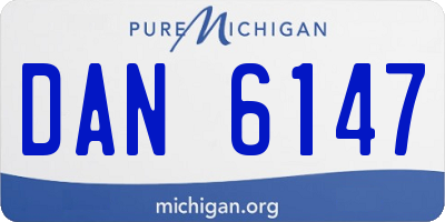 MI license plate DAN6147