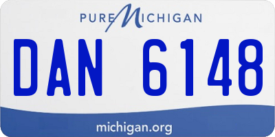 MI license plate DAN6148