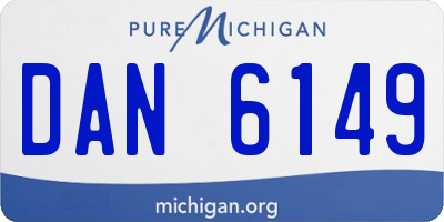 MI license plate DAN6149