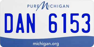MI license plate DAN6153