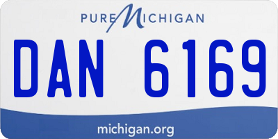 MI license plate DAN6169