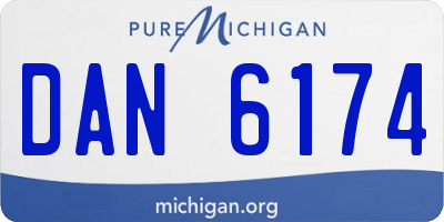 MI license plate DAN6174