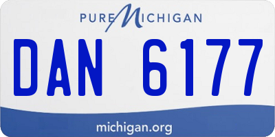 MI license plate DAN6177