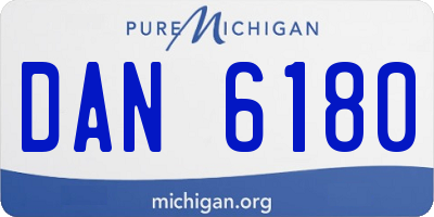 MI license plate DAN6180