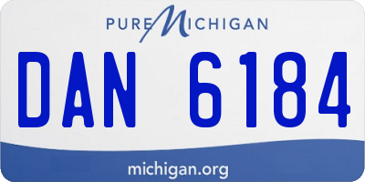 MI license plate DAN6184