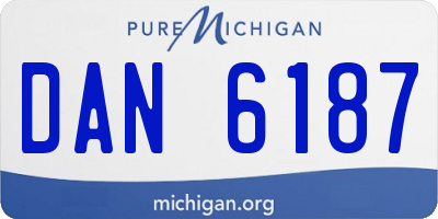 MI license plate DAN6187