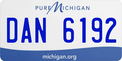 MI license plate DAN6192