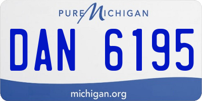 MI license plate DAN6195