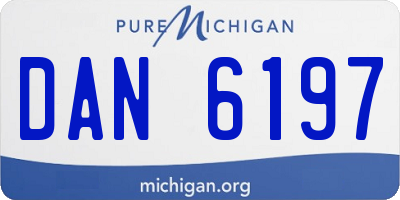 MI license plate DAN6197