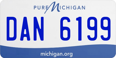 MI license plate DAN6199